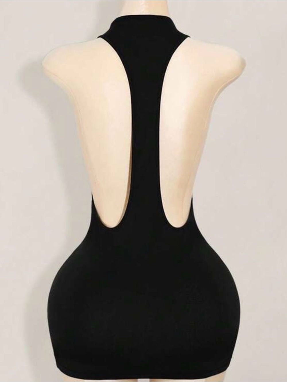 Black Backless Bodycon Dress - Women's Sleeveless Party Dress